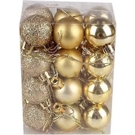 Décorations de Noël d'intérieur, 48 boules de 30 mm pour sapin, pour la maison et les fêtes (1/4)