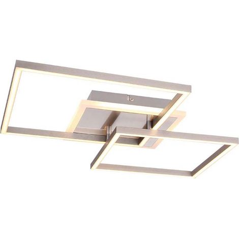 Plafoniera LED bianca plafoniera soggiorno design luce, alluminio, 30W 1300lm bianco caldo, LxH 47x7,5 cm