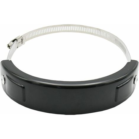 Protecteur d'échappement de moto ovale 100mm à 160mm, compatible avec couvercle de protection d'échappement rond, couleur noir (1/5)