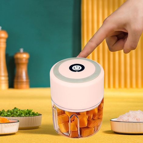 Presse-ail électrique sans fil, hachoir à ail, extracteur d'ail, appareil de préparation pour aliments pour bébés, mini presse-ail sans fil (1/5)