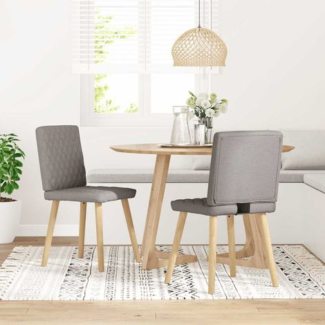 Esszimmerstühle 2 Stk. Taupe Stoff