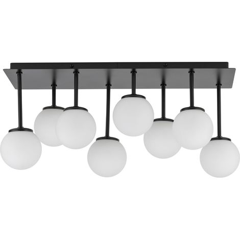 Plafonnier barre moderne 8 globes verre Tulia G9 Sigma (1/3)