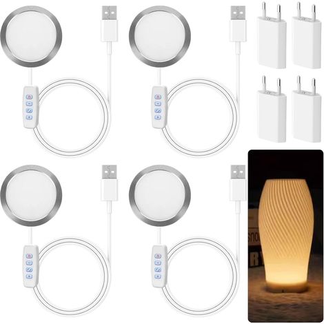 Confezione da 4 lampade LED da 2W per stampante 3D Bambu Lab A1/A1mini/P1S/P1P/X1C, accessori per stampante 3D Bambuolab, kit di lampade LED fai-da-te creative, modelli di luci notturne per (1/5)