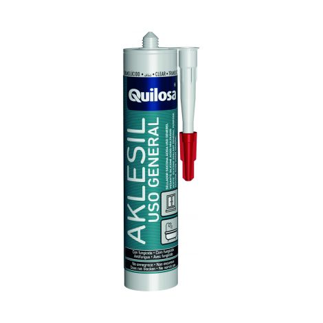 FPLUS silicona aklesil grande trans. 280 ml. , Sellador de silicona ácida de uso general  Resistente a la intemperie. Buena adherencia sobre vidrio, aluminio, cerámica, azulejos, s