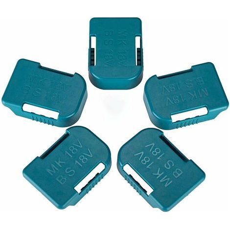 Lot de 5 supports de batterie pour batterie Makita 18 V, également pour support de batterie Bosch 18 V, compatible avec les batteries BL1830 BL1840 BL1850 BL1860 BAT609 BAT622 (1/5)