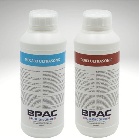Bpac – Pack de détergents ultrason MECA33 et DD03 – 1 L – Dégraissant pour tous matériaux – Élimine graisses et rouille