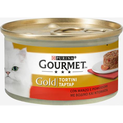 Gourmet gold Gatto Tortini Manzo e Pomodori gr. 85 PURINA (1/2)