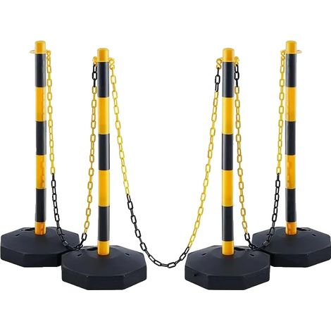 Poteau de signalisation, hauteur réglable, base remplissable, 4PCs (1/2)