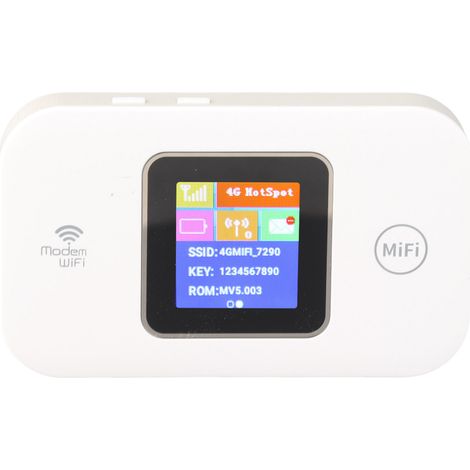 Point d'accès Wi-Fi mobile avec emplacement pour carte SIM, 150 Mbps, compatible avec 10 utilisateurs, 4G LTE, Wi-Fi portable pour les voyages (1/5)