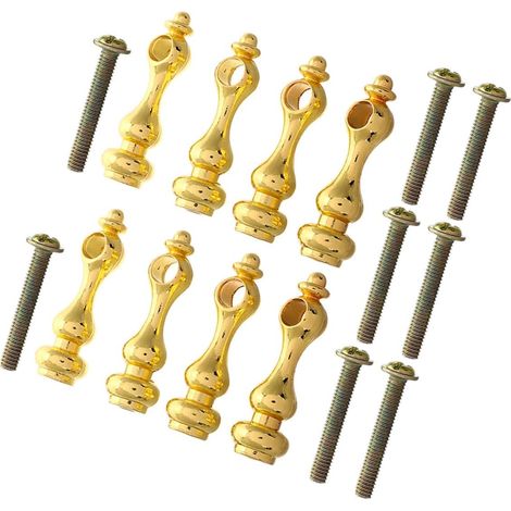 Capuchons de Poteau de Garde-Corps en Fer Doré 8pcs Design Simple, Installation Facile et Multifonction pour Meubles, Barres de Verre, Bureau et DIY (1/5)