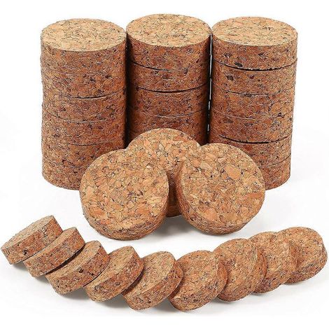 Lot de 30 rehausseurs de pots de fleurs antidérapants en liège massif, pour l'intérieur et l'extérieur.