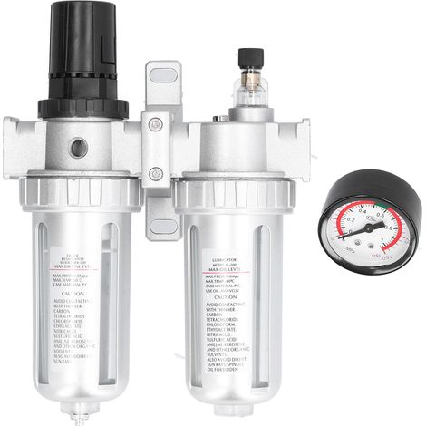 Kit de manomètre pour filtre à air, régulateur de pression, séparateur eau/huile en alliage d'aluminium, pour ingénierie mécanique SFC200 (1/5)