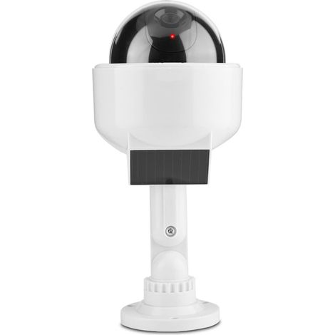 Caméra de sécurité Factice Solaire Intérieure et Extérieure, Fausse Caméra de Vidéosurveillance à Dôme Réaliste avec LED Clignotante, Fausse de Surveillance Alimentée par Batterie pour Entrepôt (1/5)