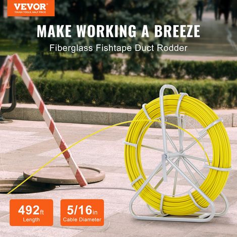 Ruban à Poisson en Fibre de Verre 150 m 7,9 mm Aiguille Électricien de Tirage Fil Câble Électrique Extracteur Bobine de Conduit Sup… (1/5)