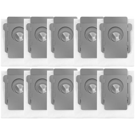 Lot de 10 sacs d'aspirateur pour iRobot Roomba i7 i7+ i7 Plus S9 S9+ i3 i3+ j7 j7+ E5 E6 E7 pour iRobot Sacs de rechange pour iRobot Roomba i7 (1/4)
