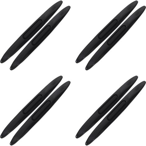 8 protectores flexibles negros para puertas de coche (1/2)