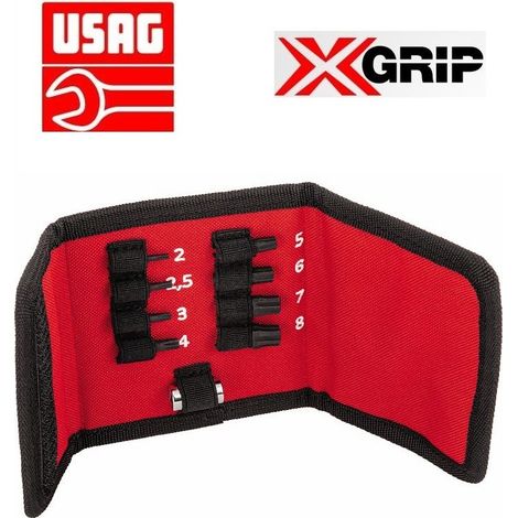 USAG 660 X/B9 SET 8 INSERTI ESTRATTORI PER VITI ESAGONO INCASSATO DANNEGGIATE SPECIALE (1/4)