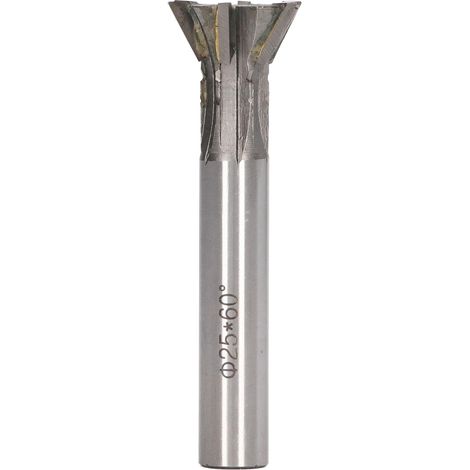 Fraise en carbure cémenté, diamètre 25 mm, 6 dents, queue d'aronde droite, pour tour (1/5)