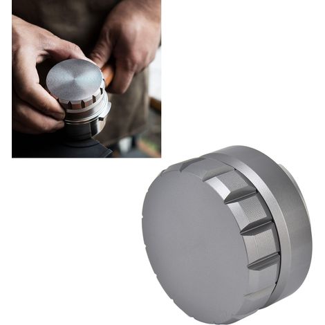 53-mm-Flachkopf-Kaffeetamper, verstellbarer Kaffeetamper, silber (1/5)