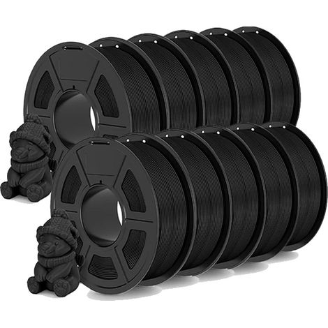 Filamento para impresora 3D, alto rendimiento, sin burbujas, HSMPLA 10 Negro (1/2)