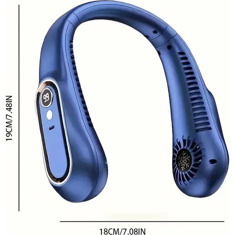 Ventilateur USB portable - Cinq vitesses de ventilation réglables - Flux d'air puissant - Conception pliable - Convient pour un port autour du cou (1/5)
