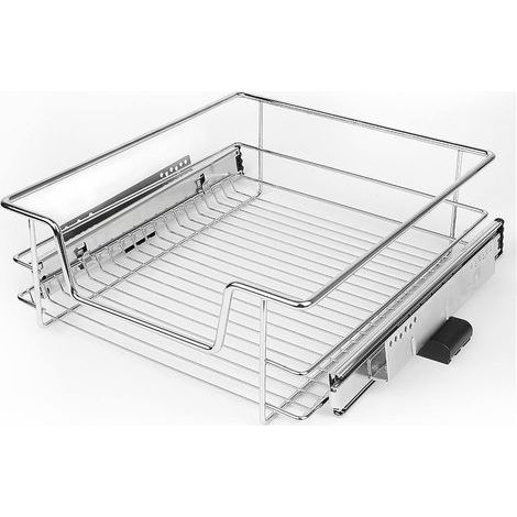 Set mit 1 selbstbaubaren Küchenschubladenkorb inklusive Schienen zur Aufbewahrung unter der Spüle, für Schrankbreiten 45 cm - (1/5)