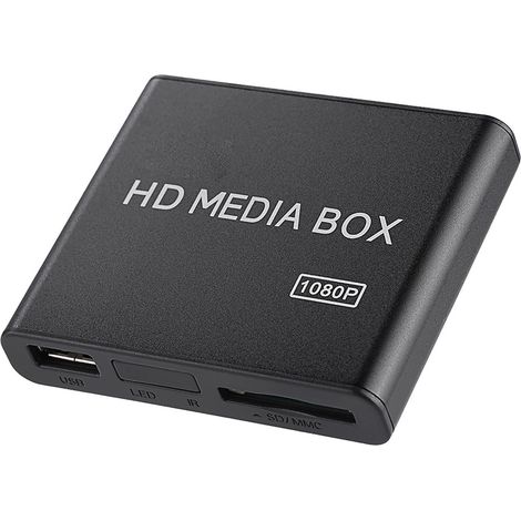 Boîtier multimédia Full HD Mini 110-240 V, compatible 1080p, avec prise US. (1/5)