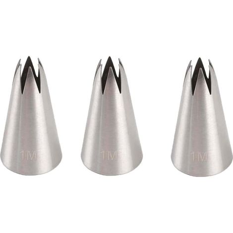 Lot de 3 douilles de pour décoration de gâteaux, douilles de glaçage et de décoration de gâteaux, pour décoration de gâteaux, cupcakes, pâtisseries, outils de décoration (1/5)