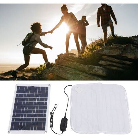 Panel solar monocristalino portátil de 50 W con cubierta eléctrica, 2 niveles de velocidad, para acampar, hacer senderismo y barbacoas. (1/5)