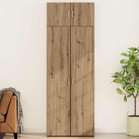 Armario de almacenamiento 2 pcs Roble artisan vidaXL