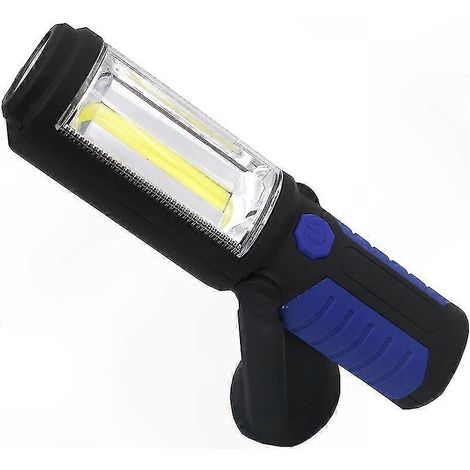 Lampe de travail LED COB 3W ultra-lumineuse, rechargeable via USB, base magnétique rotative à 180°, idéale pour camping, pêche nocturne et bricolage. (1/4)