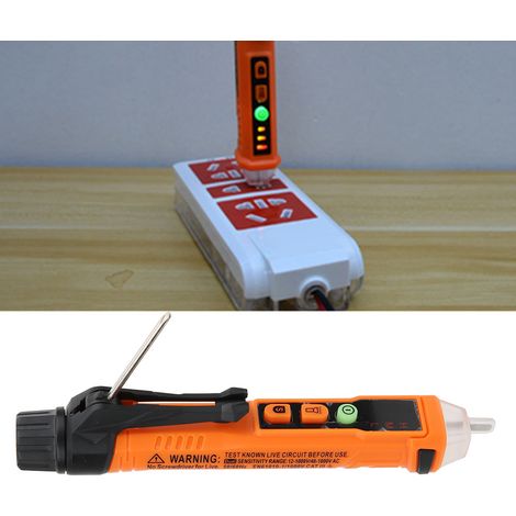 PM8909+ Testeur de tension sans contact en forme de stylo avec indicateur de tension alternative et alarme sonore/visuelle (1/5)
