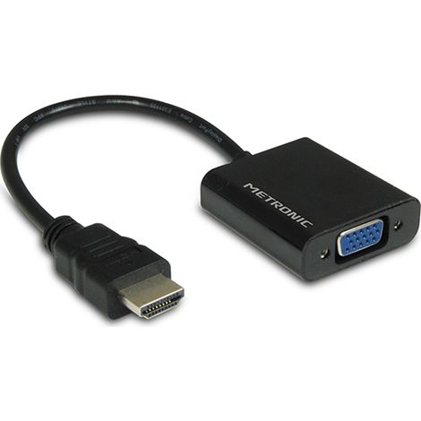 METRONIC CONVERTITORE CAVO DA HDMI A VGA VIDEO E JACK 3,5 AUDIO METRONIC ALTA QUALITA'
