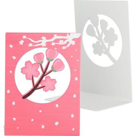 Serre-livres créatifs, serre-livres personnalisés, étagères de bureau, serre-livres minimalistes à motif de fleurs de cerisier (1/5)
