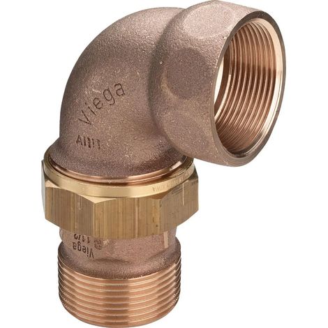 Viega Raccordo a vite, R 1, Rp 1 bronzo rosso o bronzo al silicio modello 3088, 348687