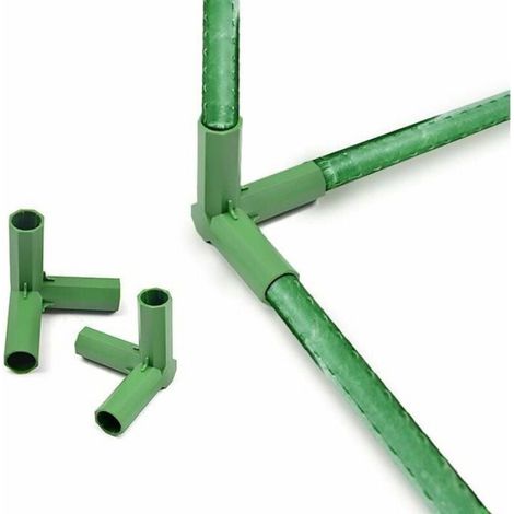 Connecteurs Cadre Serre 10pcs, Angle Droit 3 Voies 16mm, Support Jardin Stable Assemble (1/4)