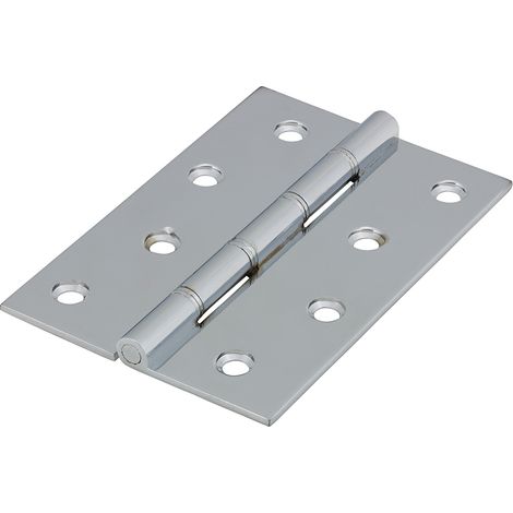 TIMCO Double Washered Brass Hinges Polished Chrome - 102 x 67