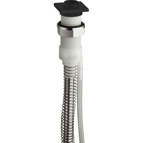 Sapho - Manchon carré pour douche sur le bord de la baignoire avec flexible, noir mat PD46813 (1/4)