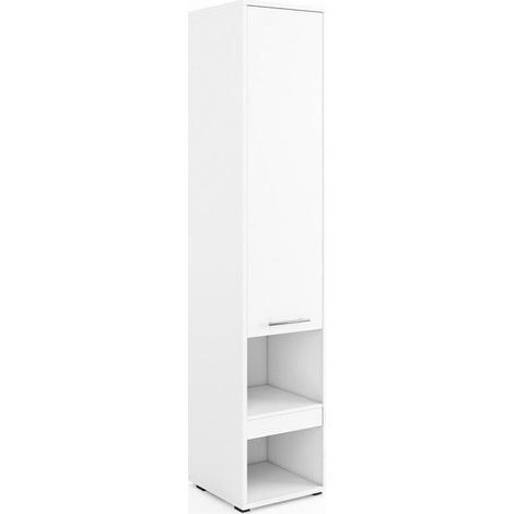 Étagère Concept Pro Lenart XII, Blanc, Avec tiroirs, Avec des portes, Fermé, Stratifié, Le nombre de portes: 1, Nombre de tiroirs: 1, 217x45x46cm