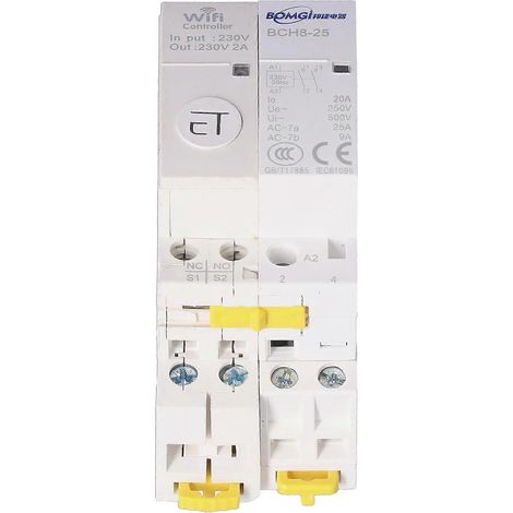 WLAN-Steuerschütz 2Ö Haushalts-Niederspannungs-Fernsteuerschütz für Smart Home AC230V20A