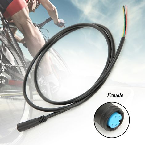 Câble de signal pratique à 4 conducteurs pour vélo, matériau mixte, accessoire de modification pour batterie au lithium, 4 conducteurs femelles (1/4)