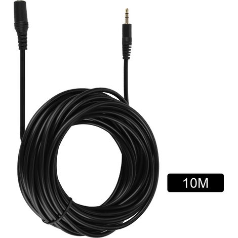 Câble d'extension audio 3.5mm mâle-femelle, jack aux 10m pour smartphone, casque stéréo (1/5)