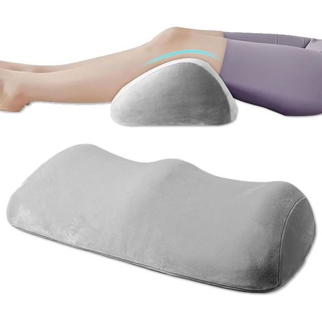 Oreiller Orthopédique pour l’élévation des Jambes, Coussin en Mousse à Mémoire pour Genoux et Jambes, Oreiller Ergonomique pour Dormeur Latéral (Gris) (1/5)