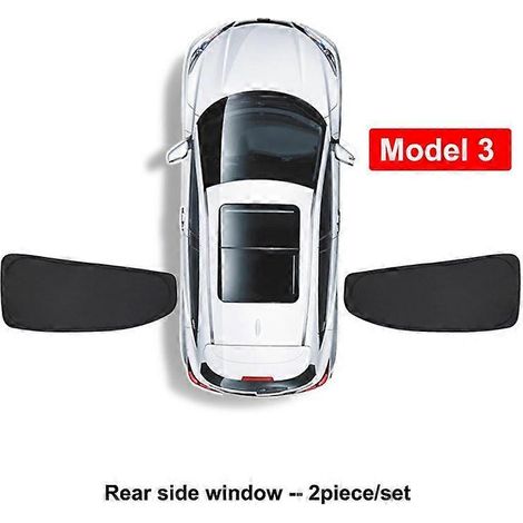 Pare-soleil latéral pour Tesla Model 3 Y, pare-brise avant et arrière, isolation thermique, rideau d'intimité, protection solaire extérieure pour toute la voiture, vitre latérale arrière M3 (1/5)