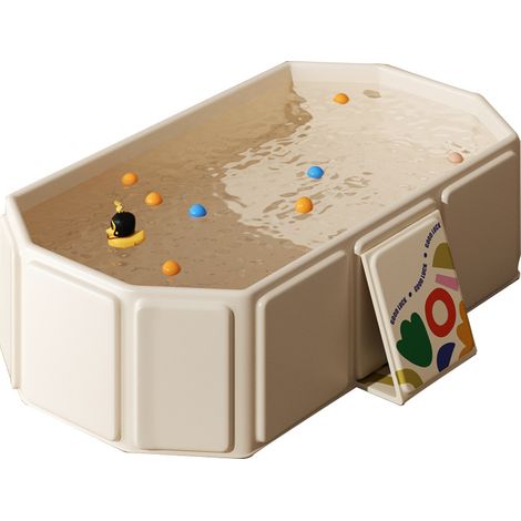 Baignoire bébé pliable - Baignoire portable - Idéale pour les familles et les voyages - Blanche (1/4)