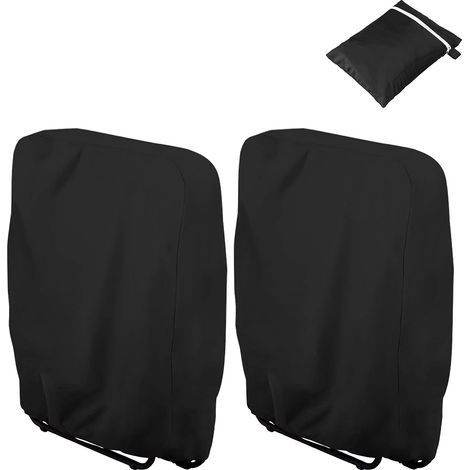Housse de protection contre la poussière pour mobilier d'extérieur (lot de 2) — Convient aux fauteuils zéro gravité et aux chaises de terrasse pliantes (28 po x 13 po x 43 po) (1/5)