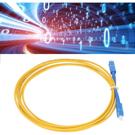 Halogenfreies Glasfaser-Verlängerungskabel BJ-UPC/SC-UPC/SC-SM-3M, Telekommunikationsqualität, geringe Rauchentwicklung, erhältlich in 5er-Packungen (1/5)