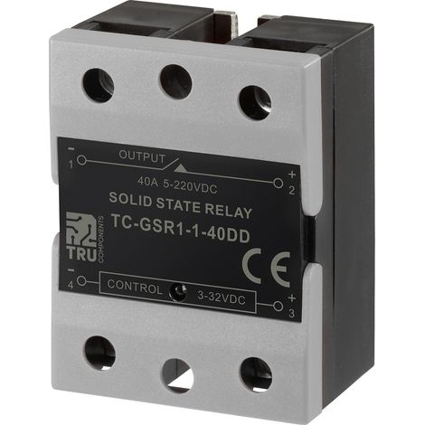 TRU COMPONENTS Halbleiterrelais TC-GSR-1-40DD 40 A Schaltspannung (max.): 220 V/DC Gleichstromschalt