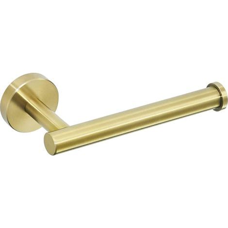 Porte-Papier Toilette en Acier Inoxydable, Support Rouleau de Papier Toilette Finition Nickel Brossée Fixation Murale, Idéal pour Toilette Cuisine（or） (1/5)