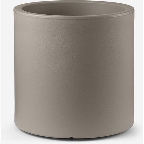 Vaso cilindrico di design per indoor e outdoor Loto cilindro 40 - Beige (1/3)